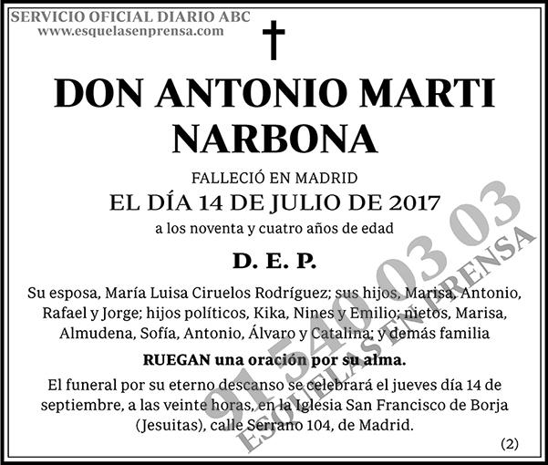 Antonio Marti Narbona